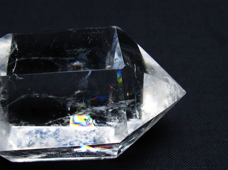 水晶 六角柱 ダブルポイント 虹入り 一点物 142-8711