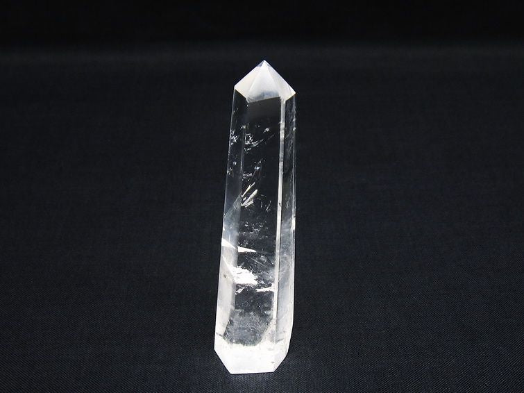 水晶 六角柱 水晶 ポイント 置物 原石 一点物 142-9523