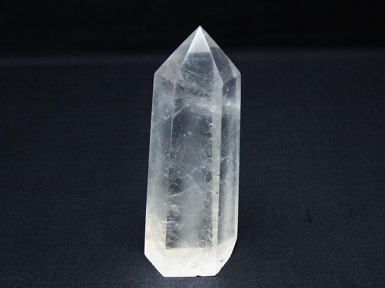 水晶 六角柱 ポイント 置物 一点物 142-9955