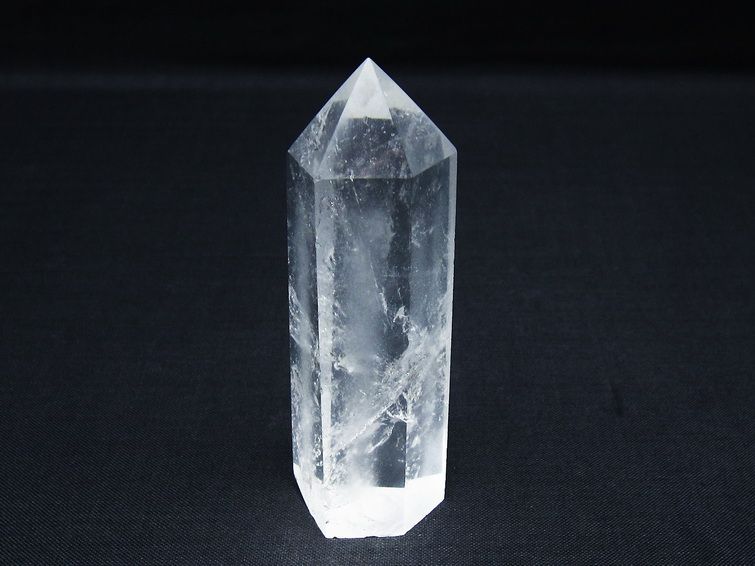 水晶 六角柱 ポイント 置物 一点物 142-9971