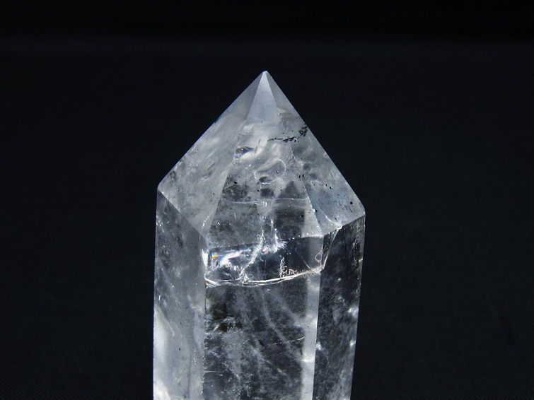 水晶 六角柱 ポイント 置物 一点物 142-9989