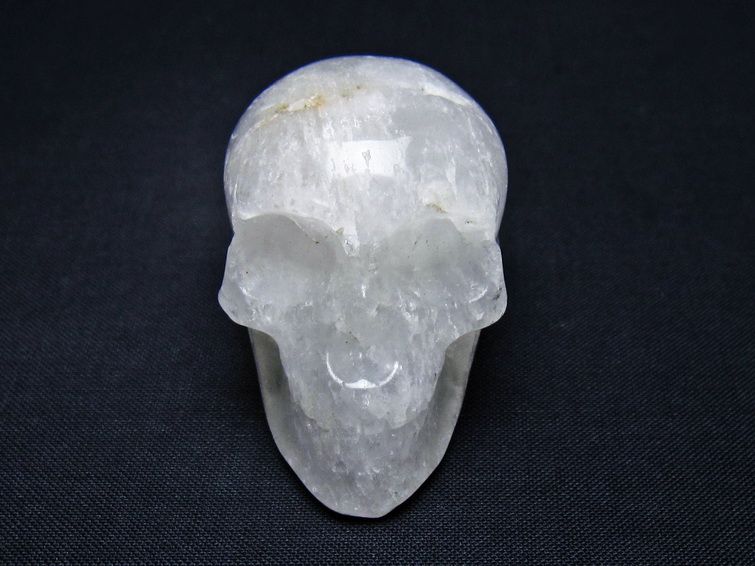 水晶 ドクロ スカル 置物 一点物 145-1737