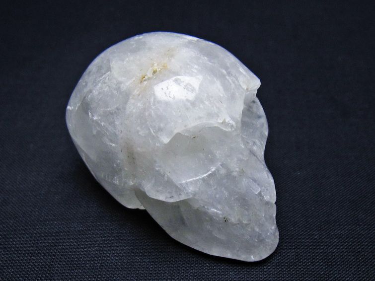 水晶 ドクロ スカル 置物 一点物 145-1737
