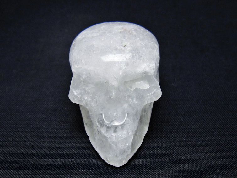 水晶 ドクロ スカル 置物 一点物 145-1738