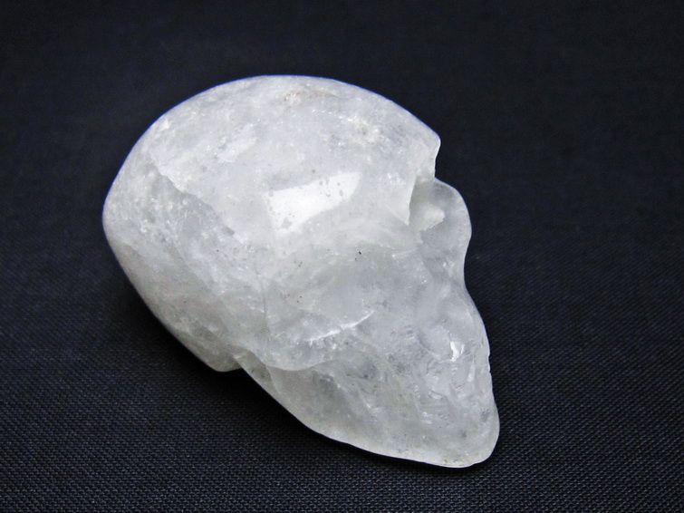 水晶 ドクロ スカル 置物 一点物 145-1738
