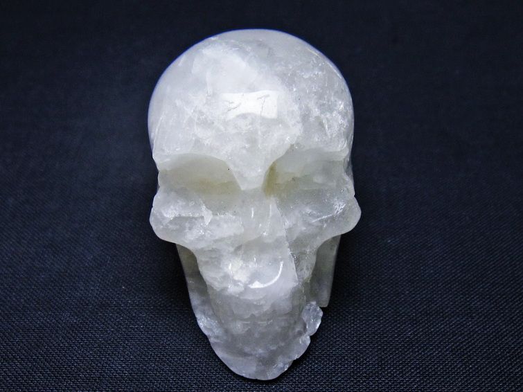 水晶 ドクロ スカル 置物 一点物 145-1739