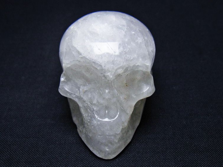 水晶 ドクロ スカル 置物 一点物 145-1740