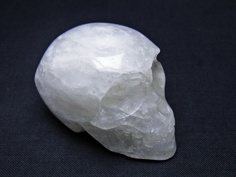 水晶 ドクロ スカル 置物 一点物 145-1740
