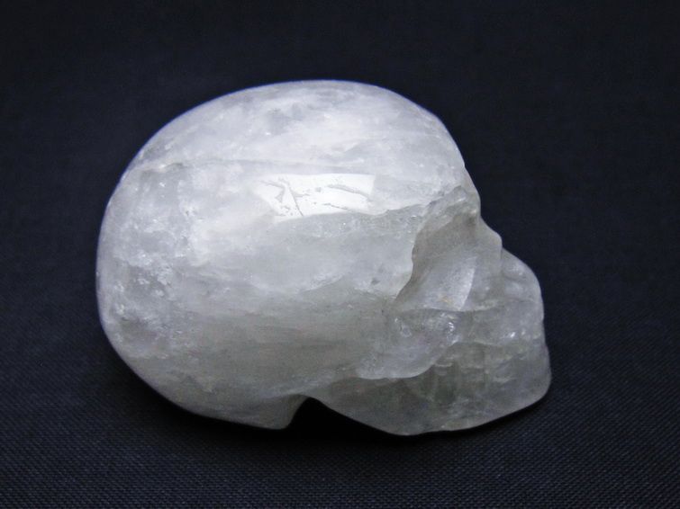 水晶 ドクロ スカル 置物 一点物 145-1740