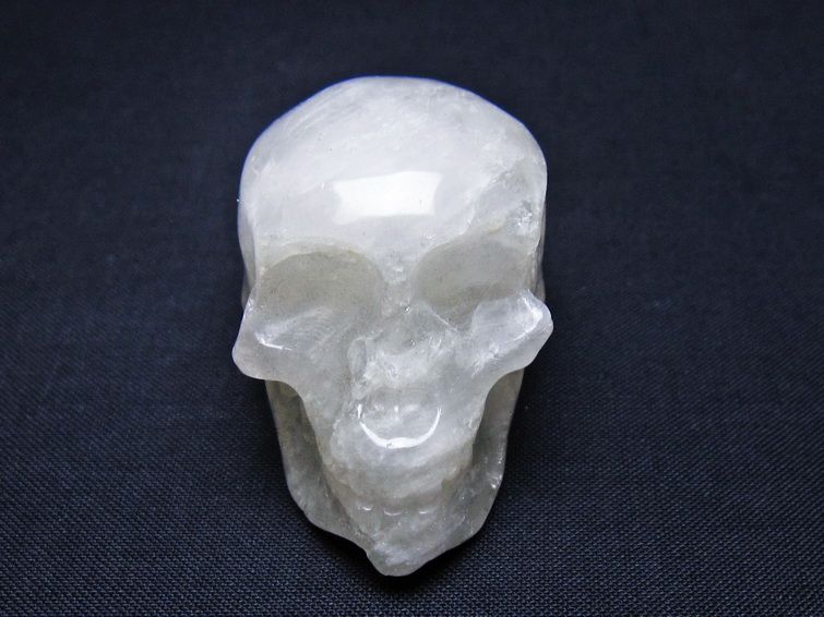 水晶 ドクロ スカル 置物 一点物 145-1741