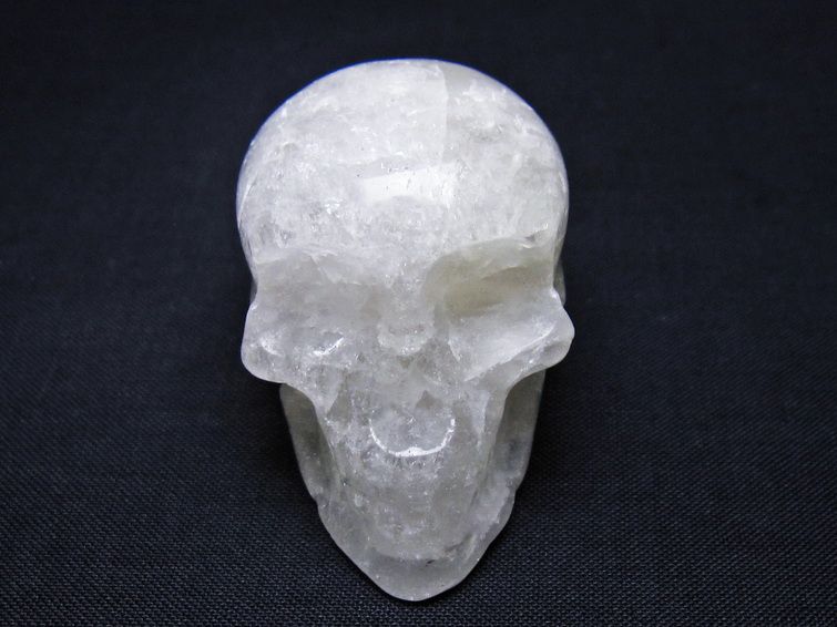 水晶 ドクロ スカル 置物 一点物 145-1742