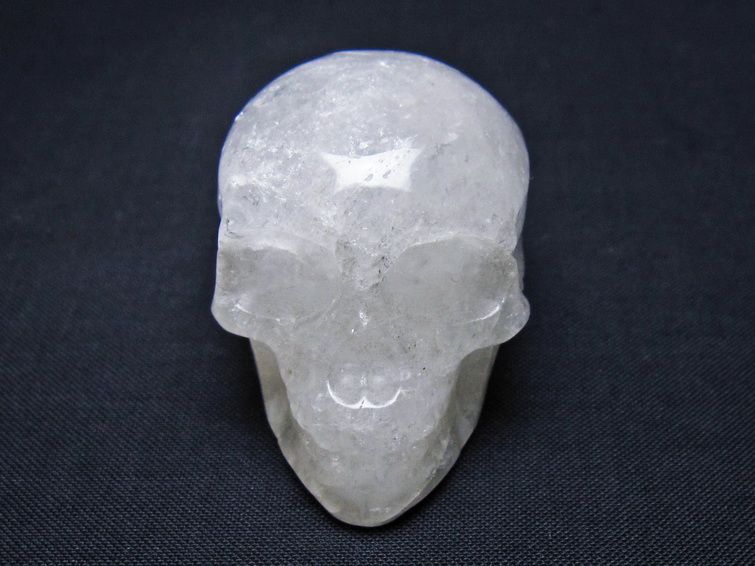 水晶 ドクロ スカル 置物 一点物 145-1743