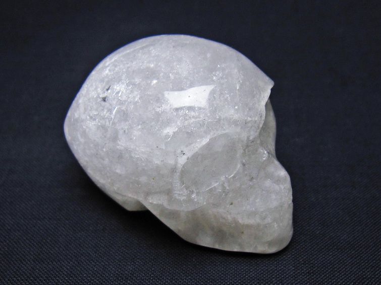 水晶 ドクロ スカル 置物 一点物 145-1743