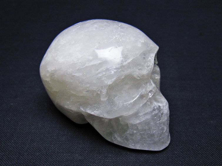 水晶 ドクロ スカル 置物 一点物 145-1745