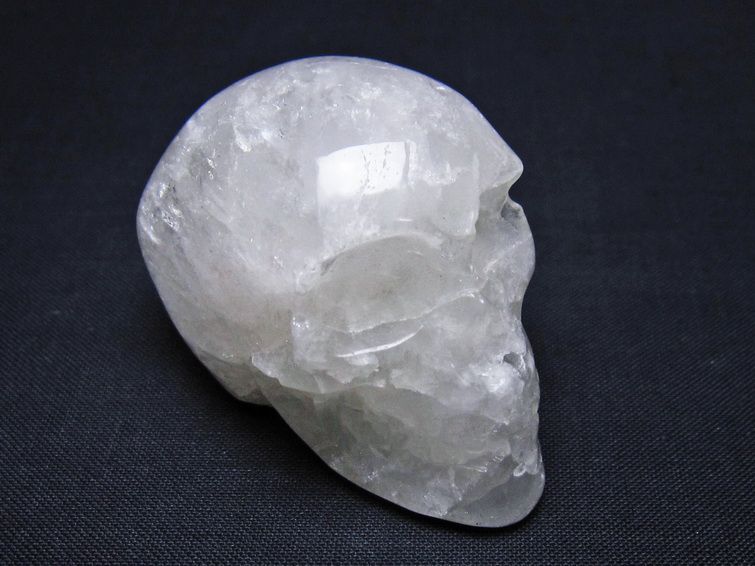 水晶 ドクロ スカル 置物 一点物 145-1746