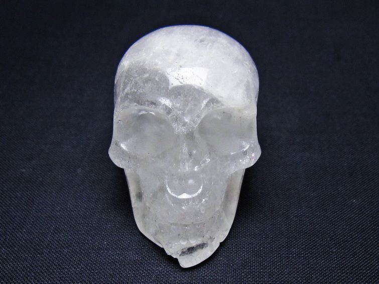 水晶 ドクロ スカル 置物 一点物 145-1747