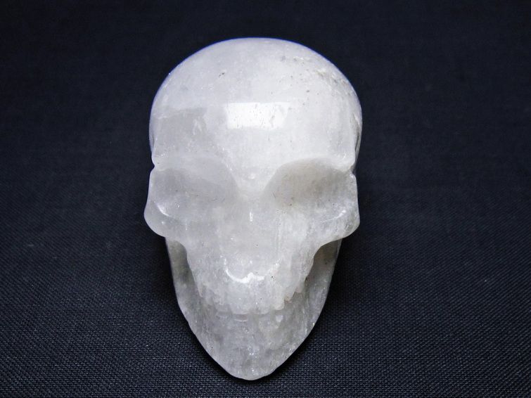 水晶 ドクロ スカル 置物 一点物 145-1748