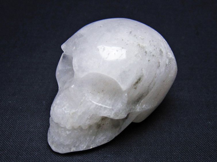 水晶 ドクロ スカル 置物 一点物 145-1748