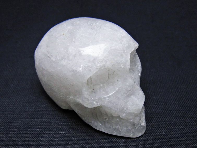 水晶 ドクロ スカル 置物 一点物 145-1751