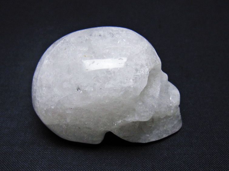 水晶 ドクロ スカル 置物 一点物 145-1751