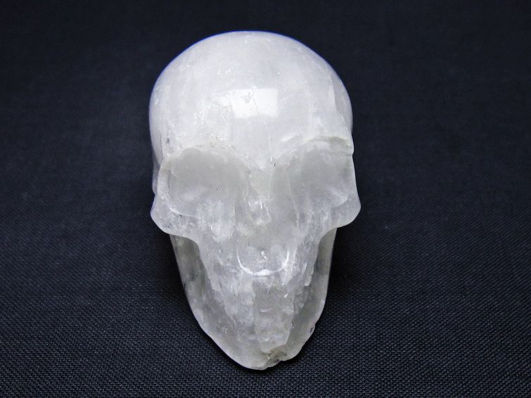 水晶 ドクロ スカル 置物 一点物 145-1752