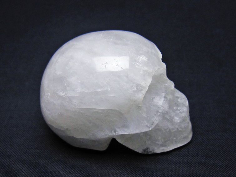 水晶 ドクロ スカル 置物 一点物 145-1752