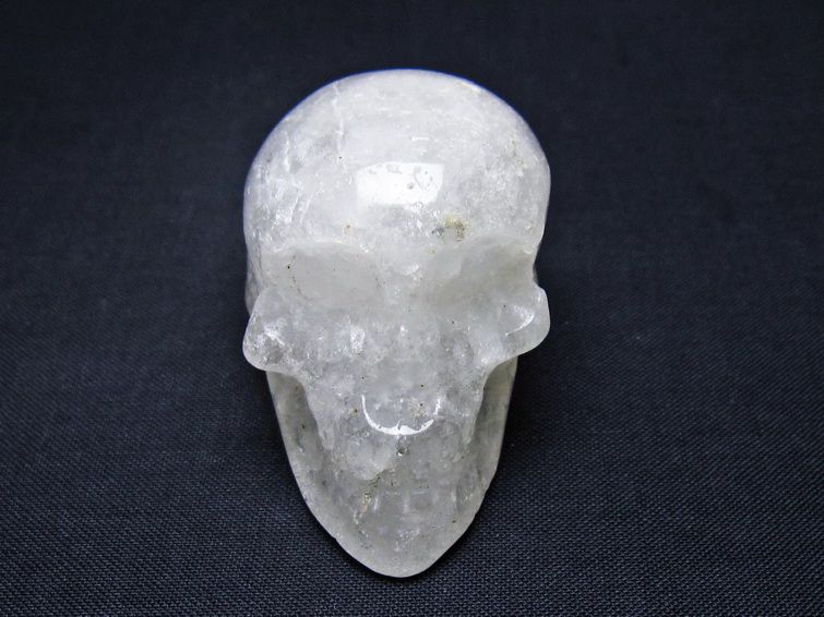 水晶 ドクロ スカル 置物 一点物 145-1753