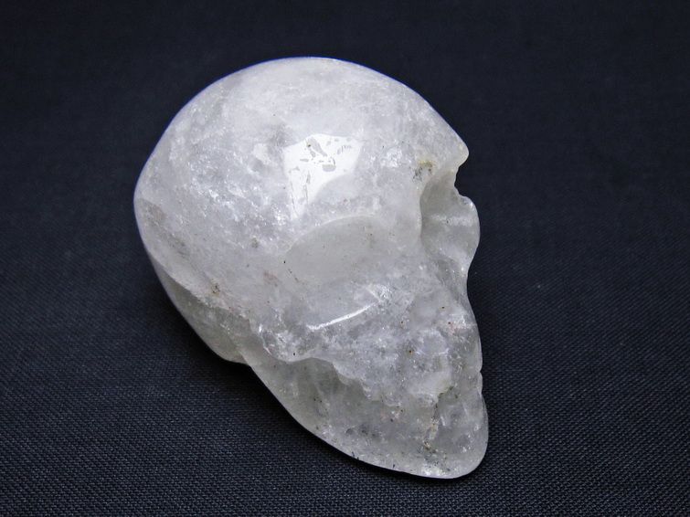 水晶 ドクロ スカル 置物 一点物 145-1753