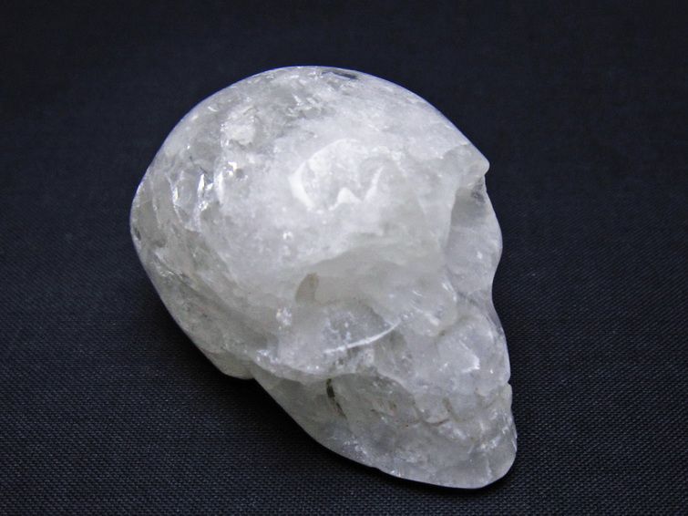 水晶 ドクロ スカル 置物 一点物 145-1754