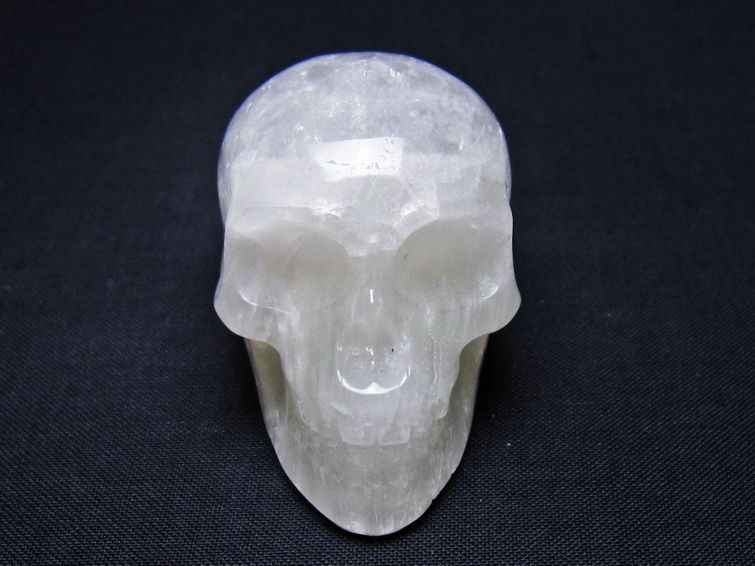 水晶 ドクロ スカル 置物 一点物 145-1755