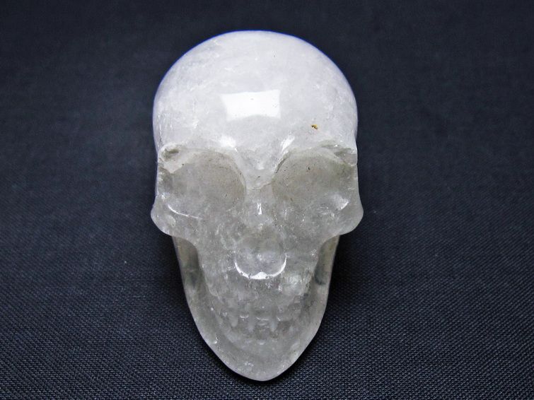 水晶 ドクロ スカル 置物 一点物 145-1756