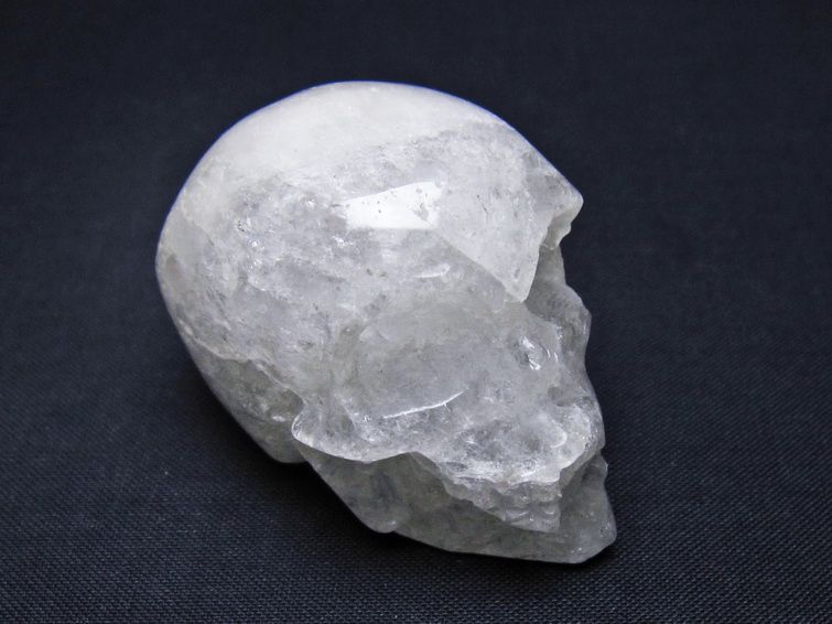 水晶 ドクロ スカル 置物 一点物 145-1757