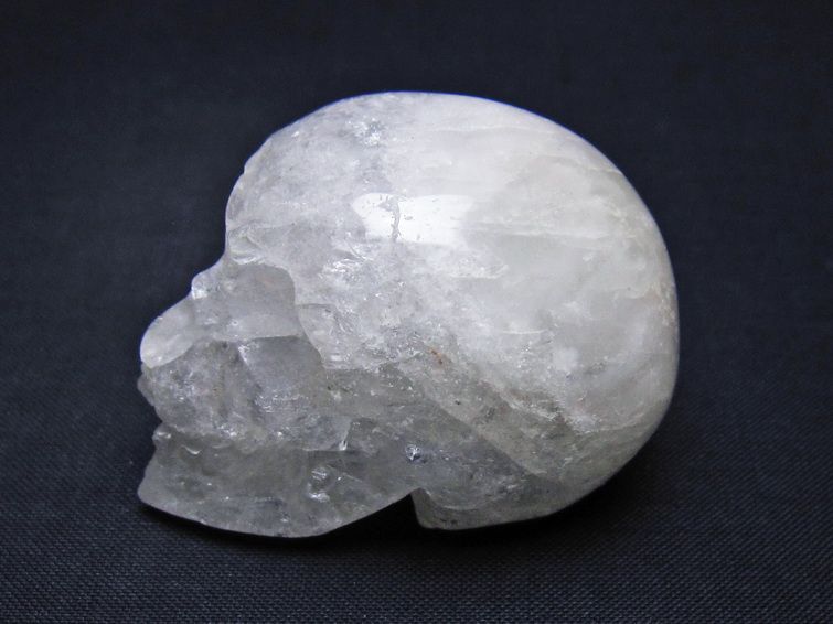 水晶 ドクロ スカル 置物 一点物 145-1757
