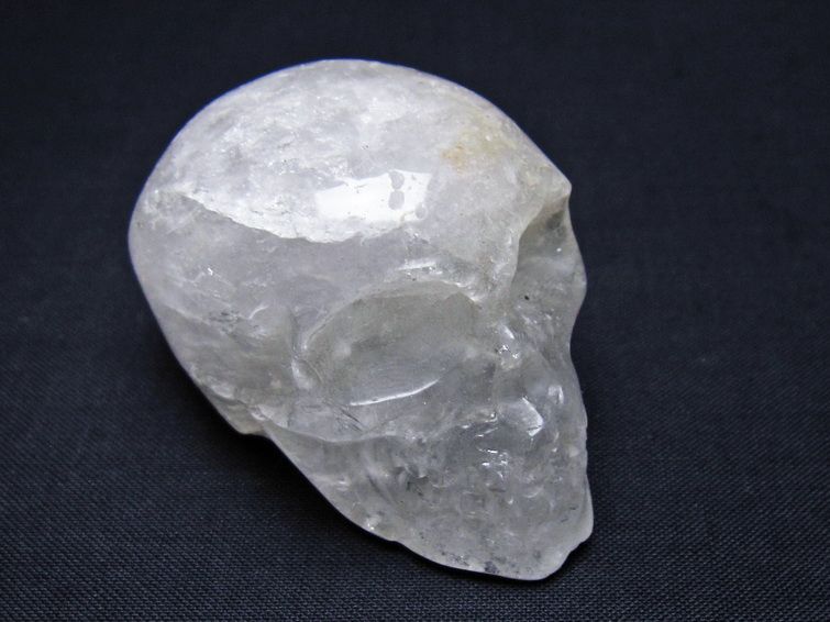 水晶 ドクロ スカル 置物 一点物 145-1758