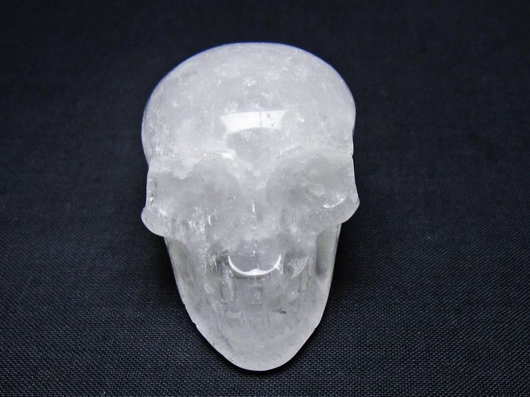 水晶 ドクロ スカル 置物 一点物 145-1759