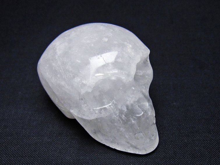水晶 ドクロ スカル 置物 一点物 145-1759