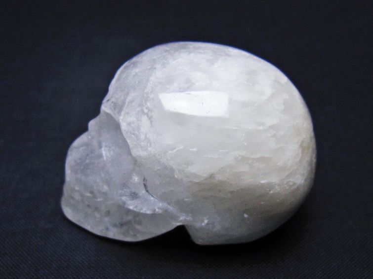 水晶 ドクロ スカル 置物 一点物 145-1760