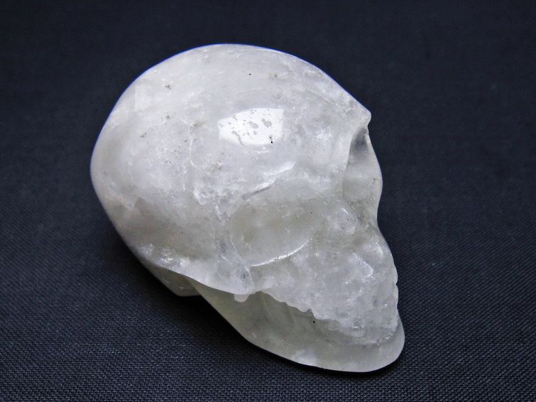 水晶 ドクロ スカル 置物 一点物 145-1762
