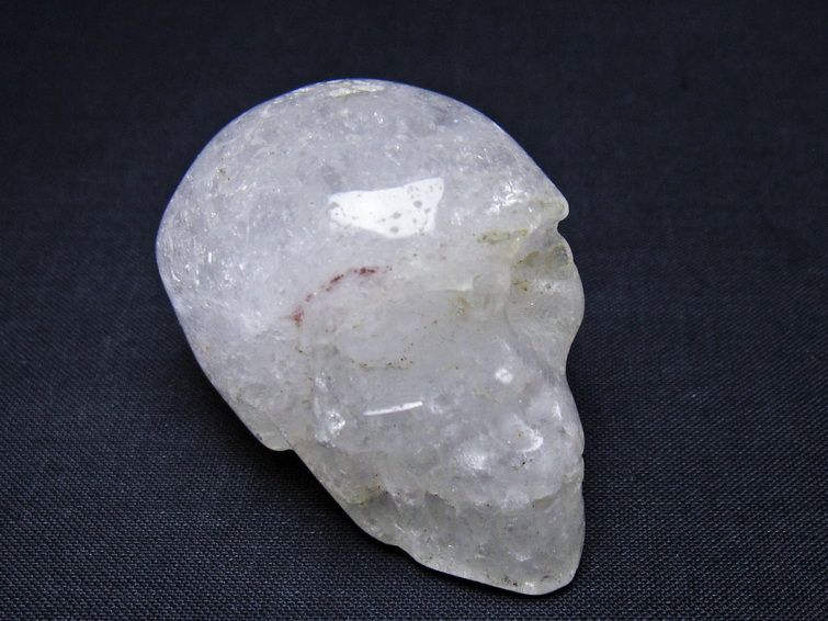 水晶 ドクロ スカル 置物 一点物 145-1763