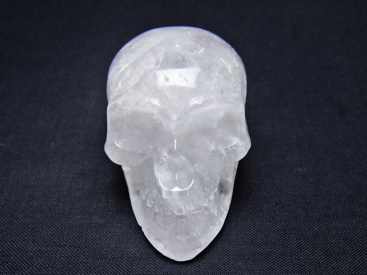 水晶 ドクロ スカル 置物 一点物 145-1764