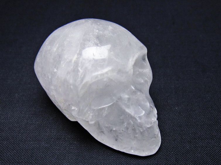 水晶 ドクロ スカル 置物 一点物 145-1764