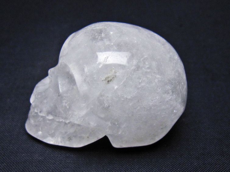 水晶 ドクロ スカル 置物 一点物 145-1764