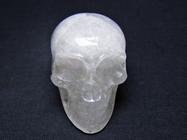 水晶 ドクロ スカル 置物 一点物 145-1765