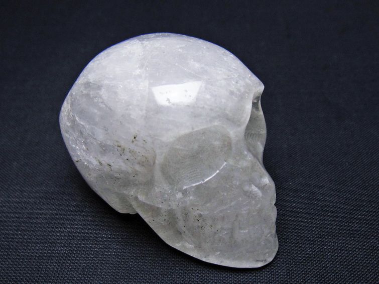 水晶 ドクロ スカル 置物 一点物 145-1765