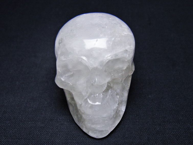 水晶 ドクロ スカル 置物 一点物 145-1766
