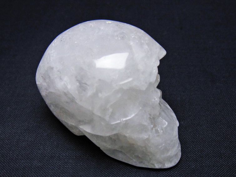水晶 ドクロ スカル 置物 一点物 145-1766