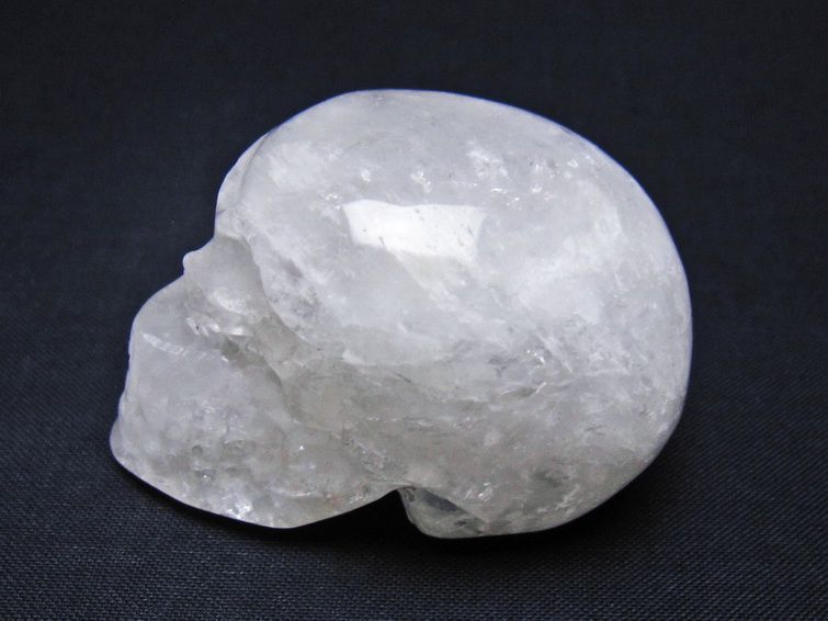 水晶 ドクロ スカル 置物 一点物 145-1766