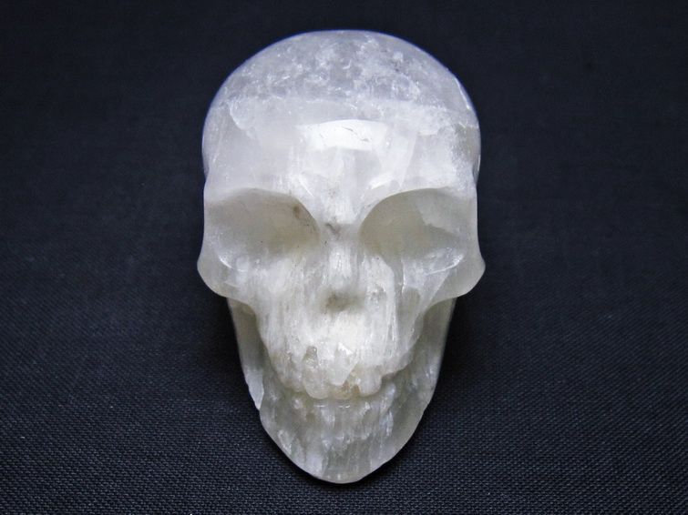 水晶 ドクロ スカル 置物 一点物 145-1767
