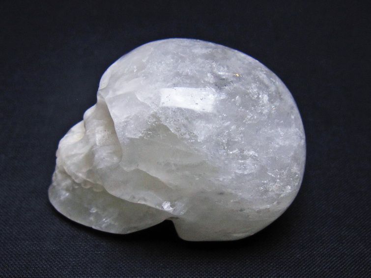 水晶 ドクロ スカル 置物 一点物 145-1767
