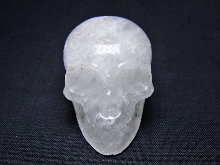 水晶 ドクロ スカル 置物 一点物 145-1768